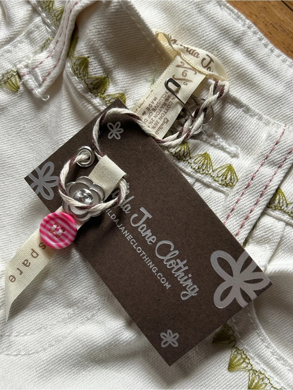 Matilda Jane Cream Jeans with Gold Trim